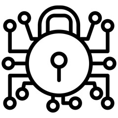 Encryption Outline Icon