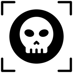 Danger Scan Glyph Icon