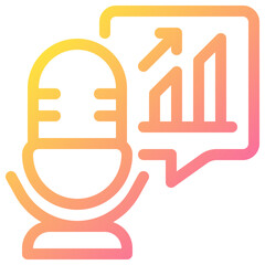 analytics podcast 3d icon illustration