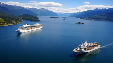Fototapeta na wymiar Cruise Ship, Cruise Liners. Luxury cruise. Floating linerCruise Ship, Cruise Liners 