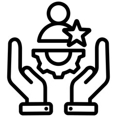 Talent Management Outline Icon
