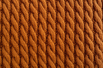Orange knitted fabric