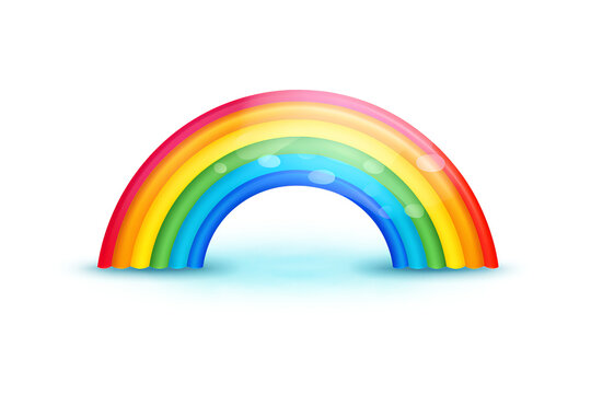 Rainbow icon isolated on a transparent background, Generative AI