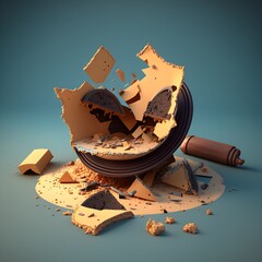 Valuable things crumble 3d wallpaper 