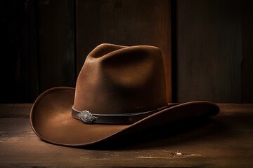 brown cowboy hat - obrazy, fototapety, plakaty