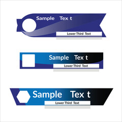 Lower third template. Set of TV banners and bars for news and sport channels, streaming and broadcasting  isolated on white background.