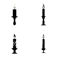 Obraz premium set of silhouettes of candles