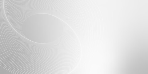 Gray and white abstract background with flowing particles. Digital future technology concept.	