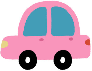 pink car illustration