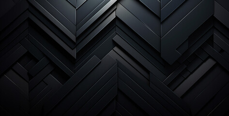black textured background with a dark geometric pattern, black wood texture. Generative Ai content wallpaper