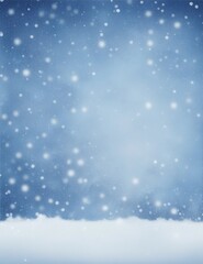 Fototapeta premium falling snowflakes, bokeh snowflakes on blue background illustration