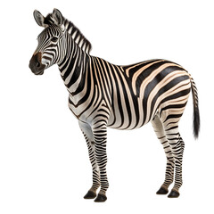 Zebra isolated on white background