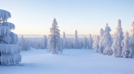 winter sunset in the mountains, sunset in the mountains, winter scene in the forest, winter in mointain forest, winter seasone, snow on the trees in the forest - obrazy, fototapety, plakaty