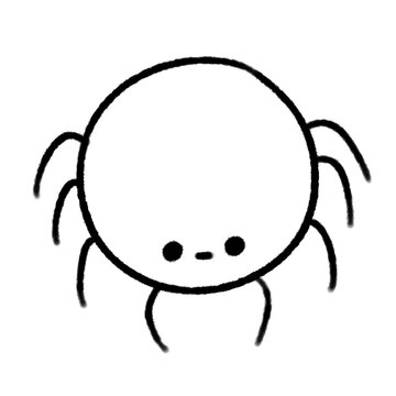 Cute line Spider Doodle Halloween element, signs and symbols decorative , Hand drawn in doodle style