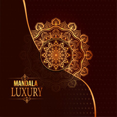 Luxury mandala background with golden arabesque pattern style.decorative mandala for print, 