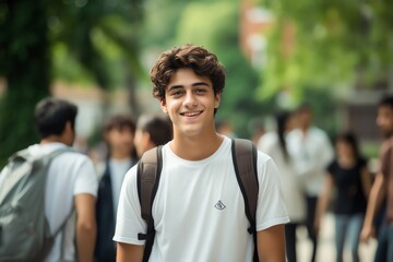 Portrait of a handsome young man smiling at the camera