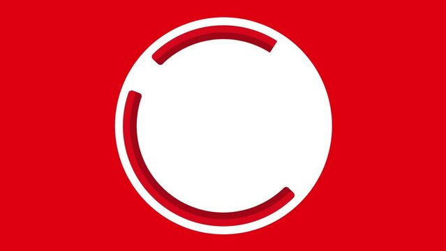 red frame with circle shapes animated