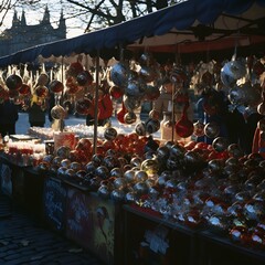 christmas market stall german stylechristmas market stall german style