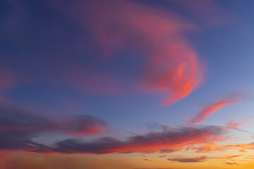 Beautiful sky with cloud before sunset