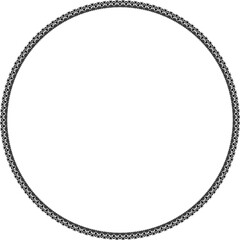 Naklejka premium Round frame. Circle Ornamental decorative frame with floral element 