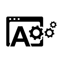 Ad Optimization Black Icon Vector Illustration | Marketing And SEO Icon