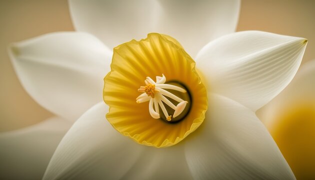 simetric close-up of daffodil bud design illustration