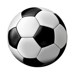 Fototapeta premium Soccer / Football black and white ball isolated on transparent background PNG