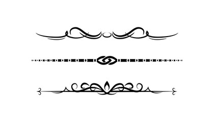 Calligraphic page dividers retro decoration