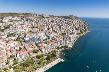 Fototapeta premium Sinop, Turkey. The northernmost city of Turkey; Sinop City. Sinop Province is a province of Turkey, along the Black Sea. Beautiful Sinop Peninsula view.