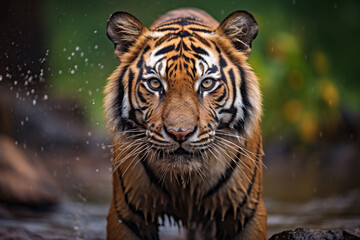 Fototapeta na wymiar tiger in the water
