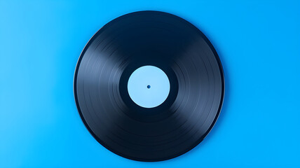 blue vinyl record with blue background