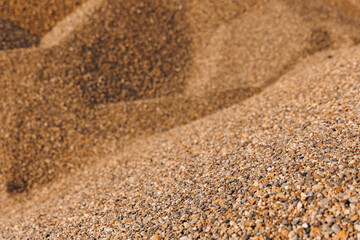 Texture of sand. Quarry factory construction mineral on open pit mine