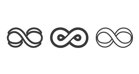 infinity symbols set vector design