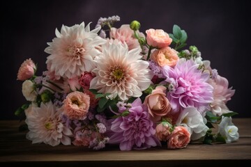 Obraz na płótnie Canvas beautiful bouquet of flowers. Generative AI