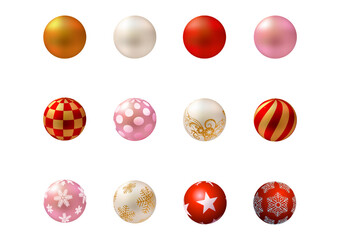 Christmas balls design vector graphic