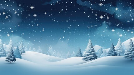 Winter christmas background with snow and frost with for web banner, design template, Generative AI