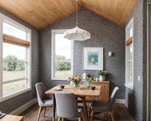 A Refreshing Transition: An Interior Dining Room in Florida generative ai