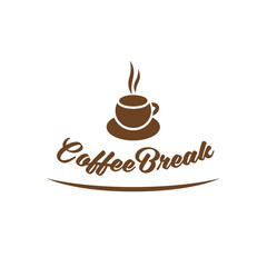 Coffee break logo vector design