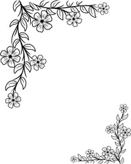FLORAL WEDDING SIMPLE BORDER AND FRAME