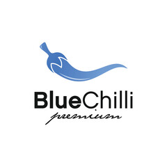 Blue chilli logo design template