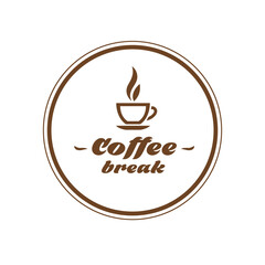 Coffee break logo vector design