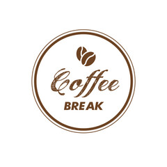 Coffee break logo vector design