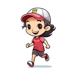 Runner hand-drawn illustration. Runner. Vector doodle style cartoon illustration