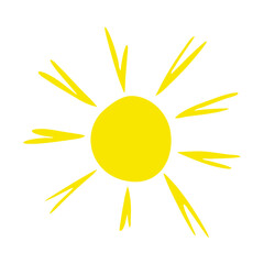 sun shining vector doodle