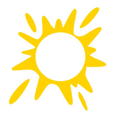 sun shining vector doodle