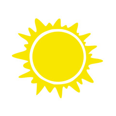 sun shining vector doodle