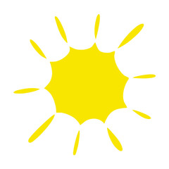 sun shining vector doodle