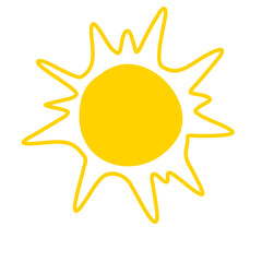 sun shining vector doodle