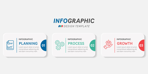 Timeline Creator infographic template. 3 Step timeline journey, calendar Flat simple infographics design template. presentation graph. Business concept with 3 options, vector illustration.