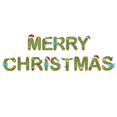 Merry Christmas alphabet 